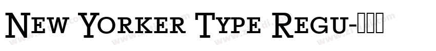 New Yorker Type Regu字体转换